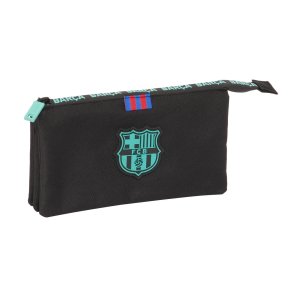 Tredobbelt bretaske F.C. Barcelona Sort 22 x 12 x 3 cm