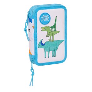 Dobbelt penalhus Algo de Jaime Hvid 12.5 x 19.5 x 4 cm (28 Dele)