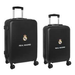 Kuffert-s�t Real Madrid C.F. + mediano 24 Trolley Marinebl� 40 x 63 x 26 cm (2 Dele)