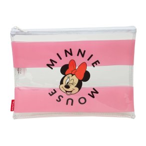 Vandtt taske Minnie Mouse Beach Pink Gennemsigtig