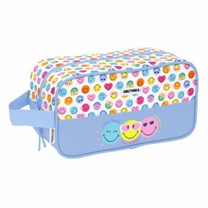 Rejseskotaske Smiley Joyful Multifarvet Lysebl 29 x 15 x 14 cm