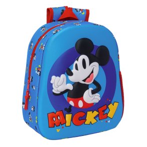Skoletaske Mickey Mouse Clubhouse Bl 27 x 33 x 10 cm