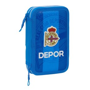Dobbelt penalhus R. C. Deportivo de La Corua Bl 12.5 x 19.5 x 4 cm (28 Dele)