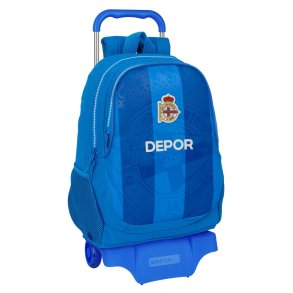 Skolerygsk med Hjul R. C. Deportivo de La Corua Bl 32 x 44 x 16 cm