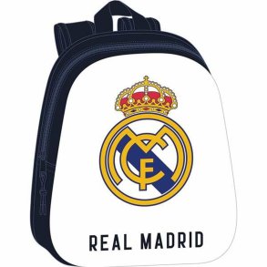 Skoletaske Real Madrid C.F. Hvid Marinebl 27 x 33 x 10 cm