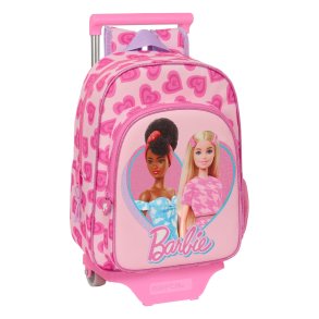 Skolerygsk med Hjul Barbie Love Pink 26 x 34 x 11 cm