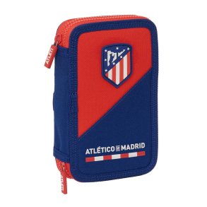 Dobbelt penalhus Atltico Madrid Bl Rd 12.5 x 19.5 x 4 cm (28 Dele)