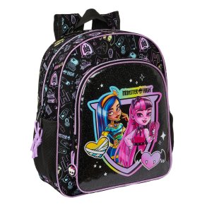 Brnetaske Monster High Sort 32 X 38 X 12 cm