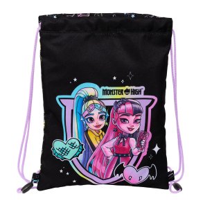 Rygsk med Snore Monster High Sort 26 x 34 x 1 cm