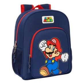 Skoletaske Super Mario World Marinebl 32 x 38 x 12 cm