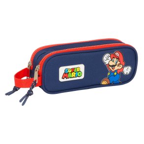 Dobbelt carry-all Super Mario World Marinebl 21 x 8 x 6 cm