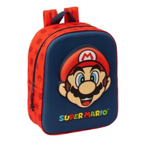 Skoletaske Super Mario Rd Marinebl 22 x 27 x 10 cm