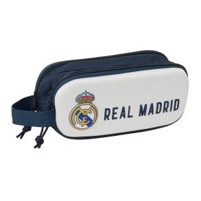 Dobbelt carry-all Real Madrid C.F. Hvid Marinebl� 21 x 8 x 6 cm
