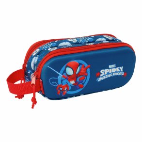 Dobbelt carry-all Spider-Man Rd Marinebl 21 x 8 x 6 cm 3D