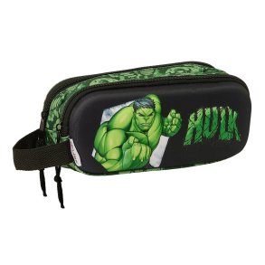 Dobbelt carry-all Hulk Sort Grn 21 x 8 x 6 cm 3D