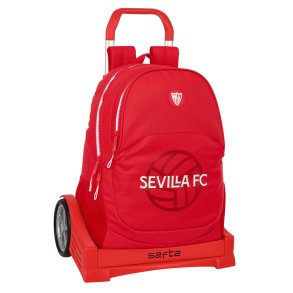 Skolerygsk med Hjul Sevilla Ftbol Club Rd 32 x 44 x 16 cm