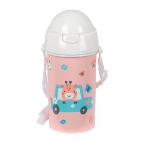 Vandflaske Safta Jirafa Koral PVC 500 ml