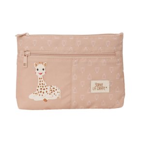 Dobbelt carry-all Sophie la Girafe Beige 23 x 16 x 3 cm