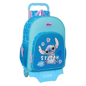 Skolerygsk med Hjul Lilo & Stitch Hawaii Bl 33 x 42 x 14 cm