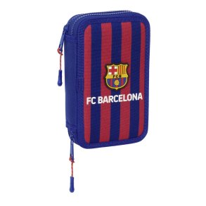 Dobbelt penalhus F.C. Barcelona Rdbrun Marinebl 12.5 x 19.5 x 4 cm 28 Dele
