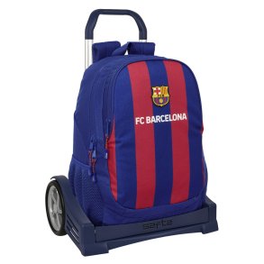 Skolerygsk med Hjul F.C. Barcelona 24/25 Rdbrun Marinebl 32 x 44 x 16 cm