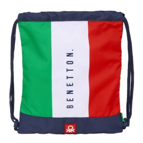 Rygsk med Snore Benetton Flag Marinebl 35 x 40 x 1 cm