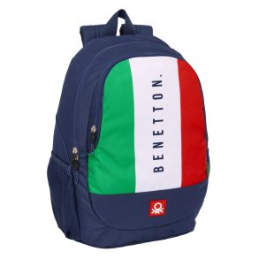 Skoletaske Benetton Flag Marinebl 32 x 44 x 16 cm