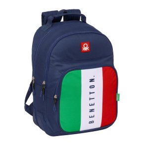 Skoletaske Benetton Flag Marinebl 32 x 42 x 15 cm