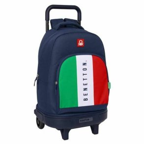 Skoletaske Benetton Flag Marinebl 33 x 45 x 22 cm