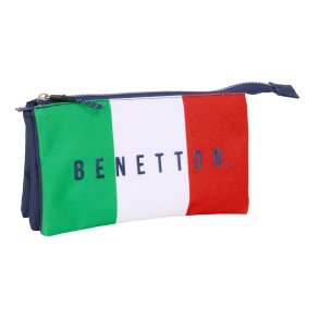 Tredobbelt bretaske Benetton Flag Marinebl 22 x 12 x 3 cm