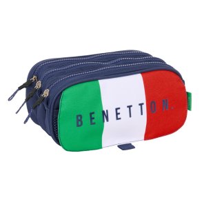 Tredobbelt bretaske Benetton Flag Marinebl 21,5 x 10 x 8 cm