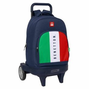 Skoletaske Benetton Flag Marinebl 33 x 45 x 22 cm