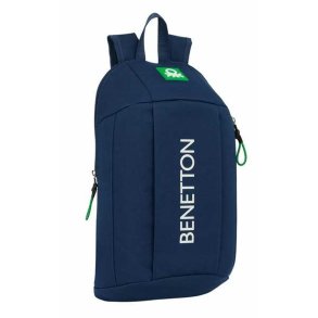 Casual Rygsk Benetton Green Marinebl 22 x 39 x 10 cm