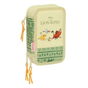 Tredobbelt Penalhus Mufasa Grn Beige 12,5 x 19,5 x 5,5 cm 37 Dele