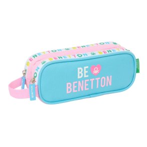 Dobbelt carry-all Benetton Unique Pink Turkisbl 21 x 8 x 6 cm