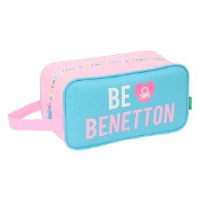 Rejseskotaske Benetton Unique Pink Turkisbl� 29 x 15 x 14 cm