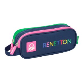 Dobbelt carry-all Benetton Damero Marinebl 21 x 8 x 6 cm