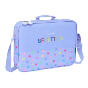 Skoletaske Benetton Lila Syren 38 x 28 x 6 cm
