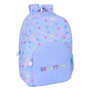 Skoletaske Benetton Lila Syren 30 x 46 x 14 cm
