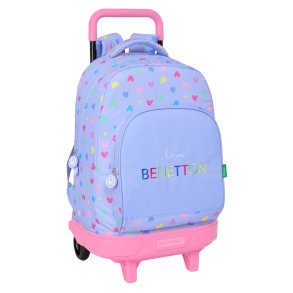 Skoletaske Benetton Lila Syren 33 x 45 x 22 cm