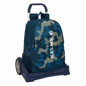 Skolerygsk med Hjul Kelme Epic Marinebl 32 x 44 x 16 cm