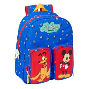 Skoletaske Mickey Mouse Clubhouse Good day Bl 28 x 34 x 10 cm
