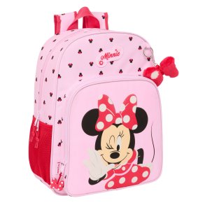 Skoletaske Minnie Mouse Naive Pink 33 x 42 x 14 cm
