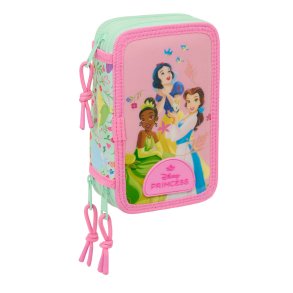 Penalhus med Tilbehr Disney Princess Bloom Pink Akvamarin 12,5 x 19,5 x 5,5 cm 37 Dele
