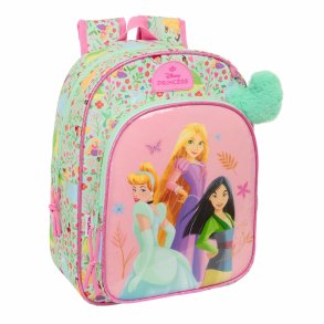 Skoletaske Disney Princess Bloom Pink Akvamarin 26 x 34 x 11 cm