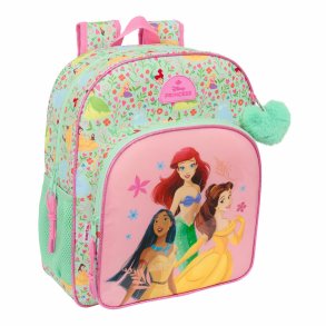 Skoletaske Disney Princess Bloom Grn Pink 32 x 38 x 12 cm