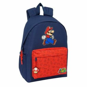 Skoletaske Super Mario Trick Rd Mrkebl 31 x 43 x 13 cm