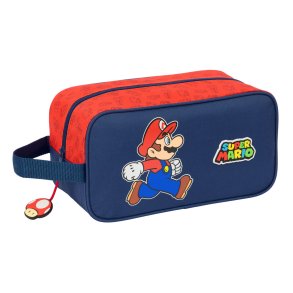Rejseskotaske Super Mario Trick R�d M�rkebl� 29 x 15 x 14 cm