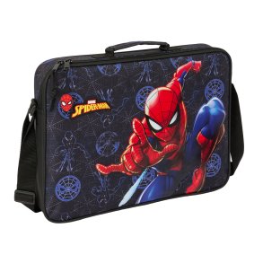 Skole skoletaske Spider-Man Attack Sort 38 x 28 x 6 cm