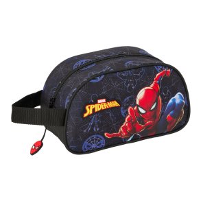 Rejsetoilettaske Spider-Man Attack Sort 26 x 15 x 12 cm